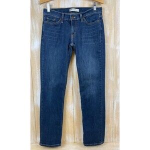 Levis 524 Jeans Women's (32X30) Too Superlow Straight Low Rise Dark Blue Denim